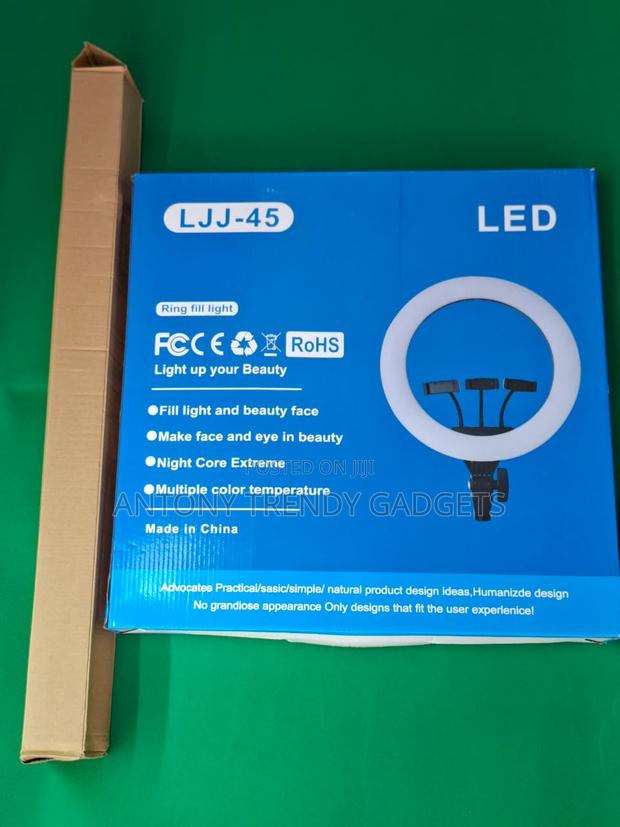Ljj-45 18" Led Ring Light With Adjustable Tripod & Phone Holder