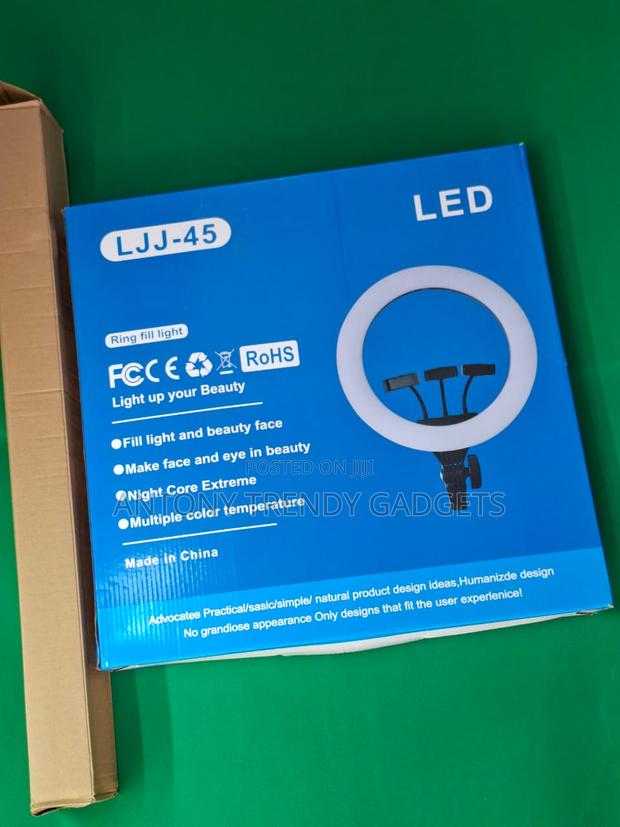 18" Ljj-45 Dimmable Led Ring Light With Stand & Remote Control