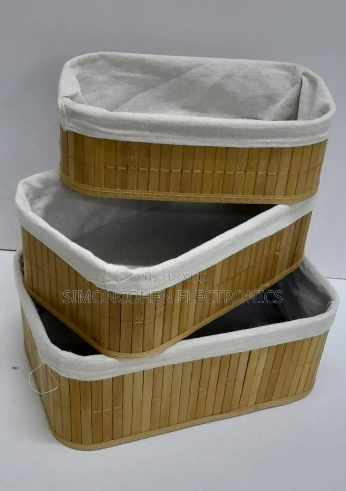 3pcs Set Hand Woven Rattan Storage Basket