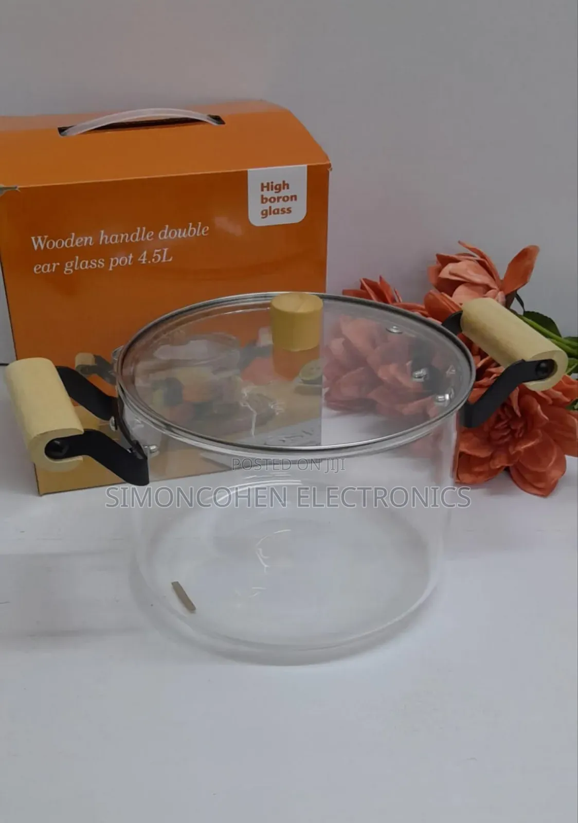 4.5l Glass Heat Resistant Cooking Pot
