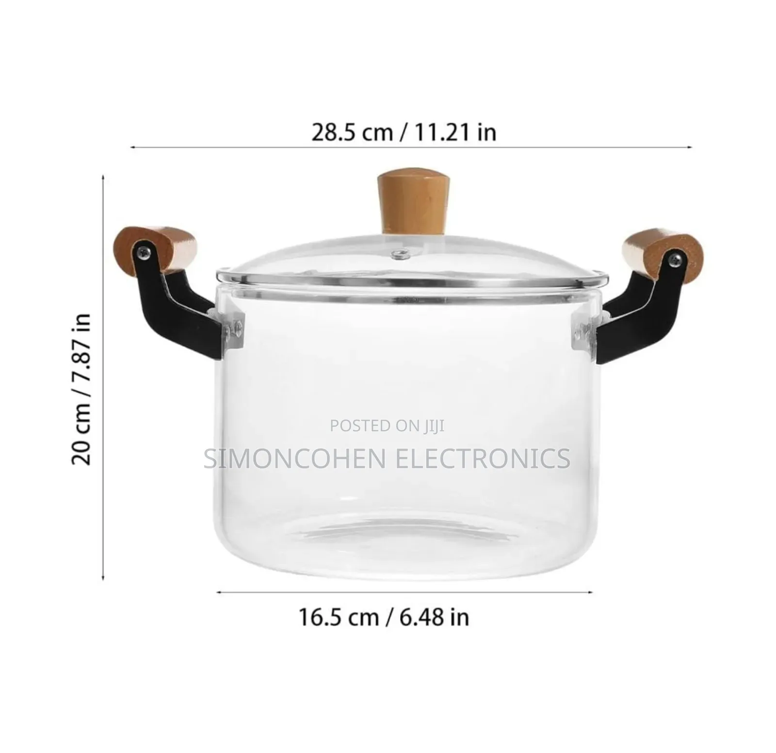 4.5l Glass Heat Resistant Cooking Pot