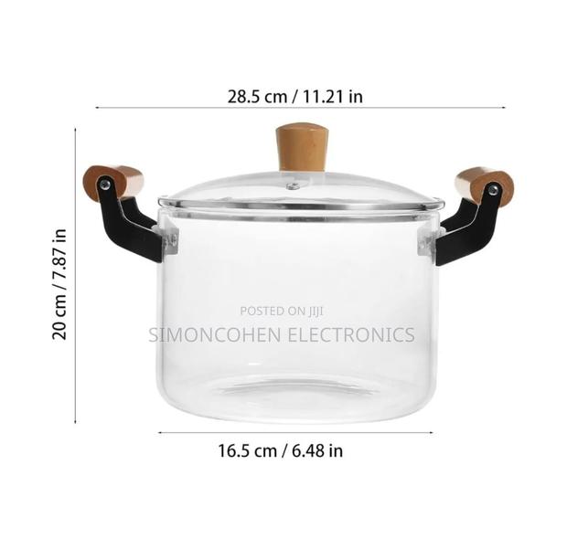 4.5l Glass Heat Resistant Cooking Pot - thumbnail 3