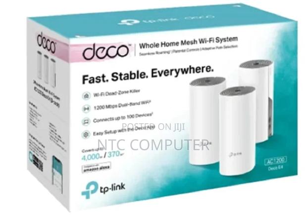 Tp-Link Decoe4 Ac1200 Whole Home Mesh Wi-Fi System 3 Pack -Tl-Deco E4