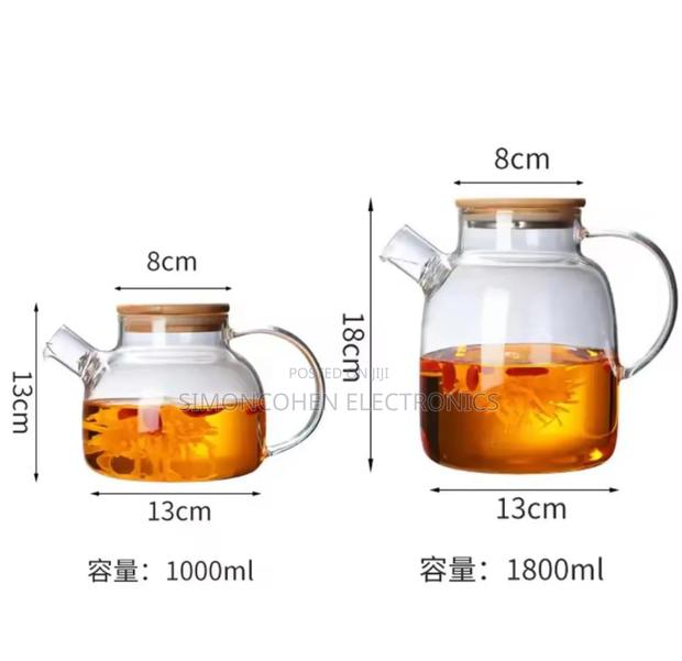 1l Heat Resistant Glass Teapot - thumbnail 3