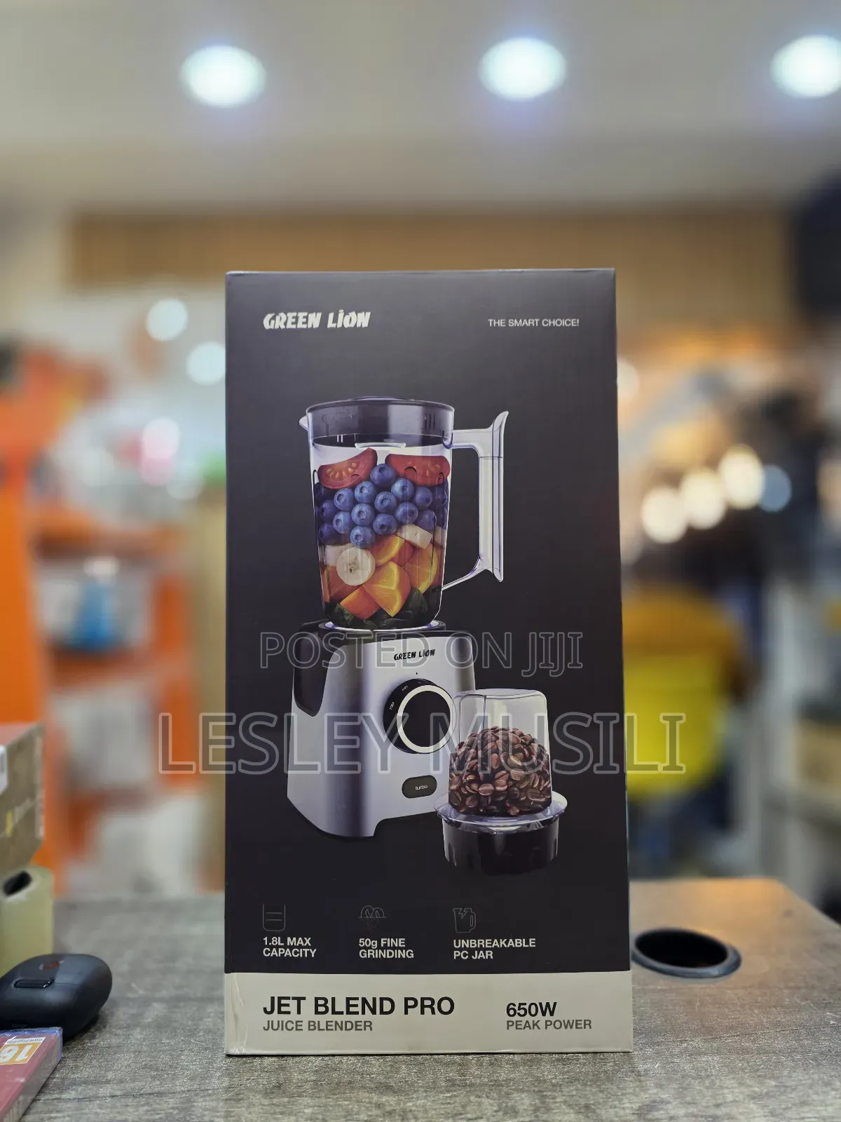 Green Lion Jetblendpro Juice Blender Grinder, 650w, 1.8l