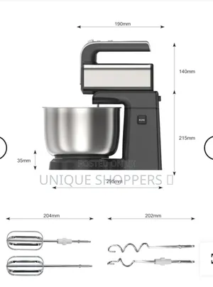 Sokany Electric Stand Mixer*
Capacity 3.5litres