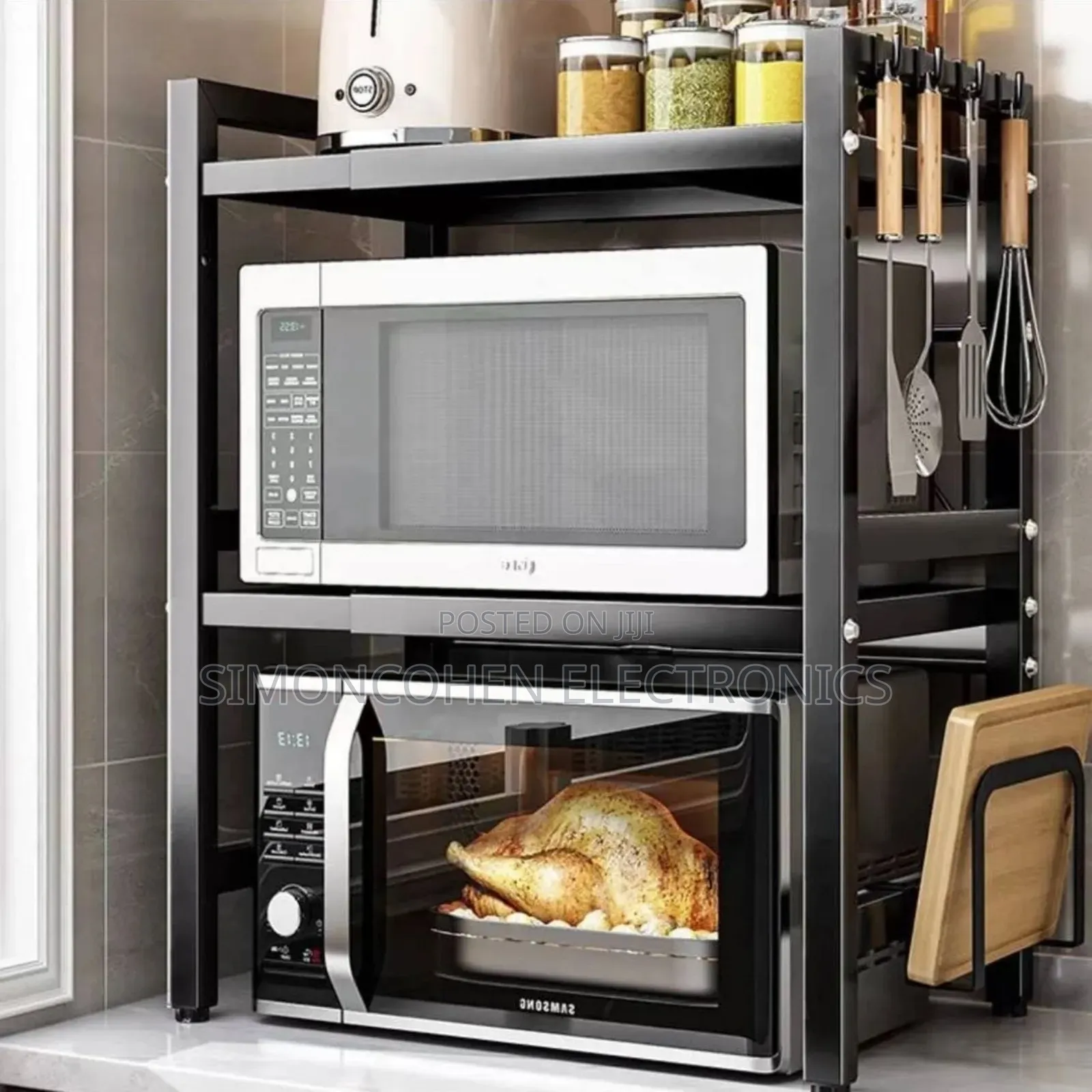Expandable Double Layer Microwave Stand