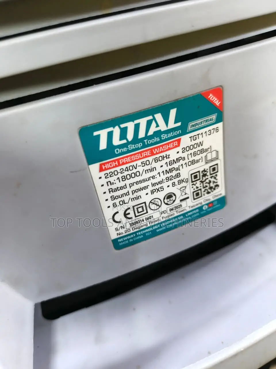 Total 2000 Watts 160 Bar High Pressure Car Wash Machine