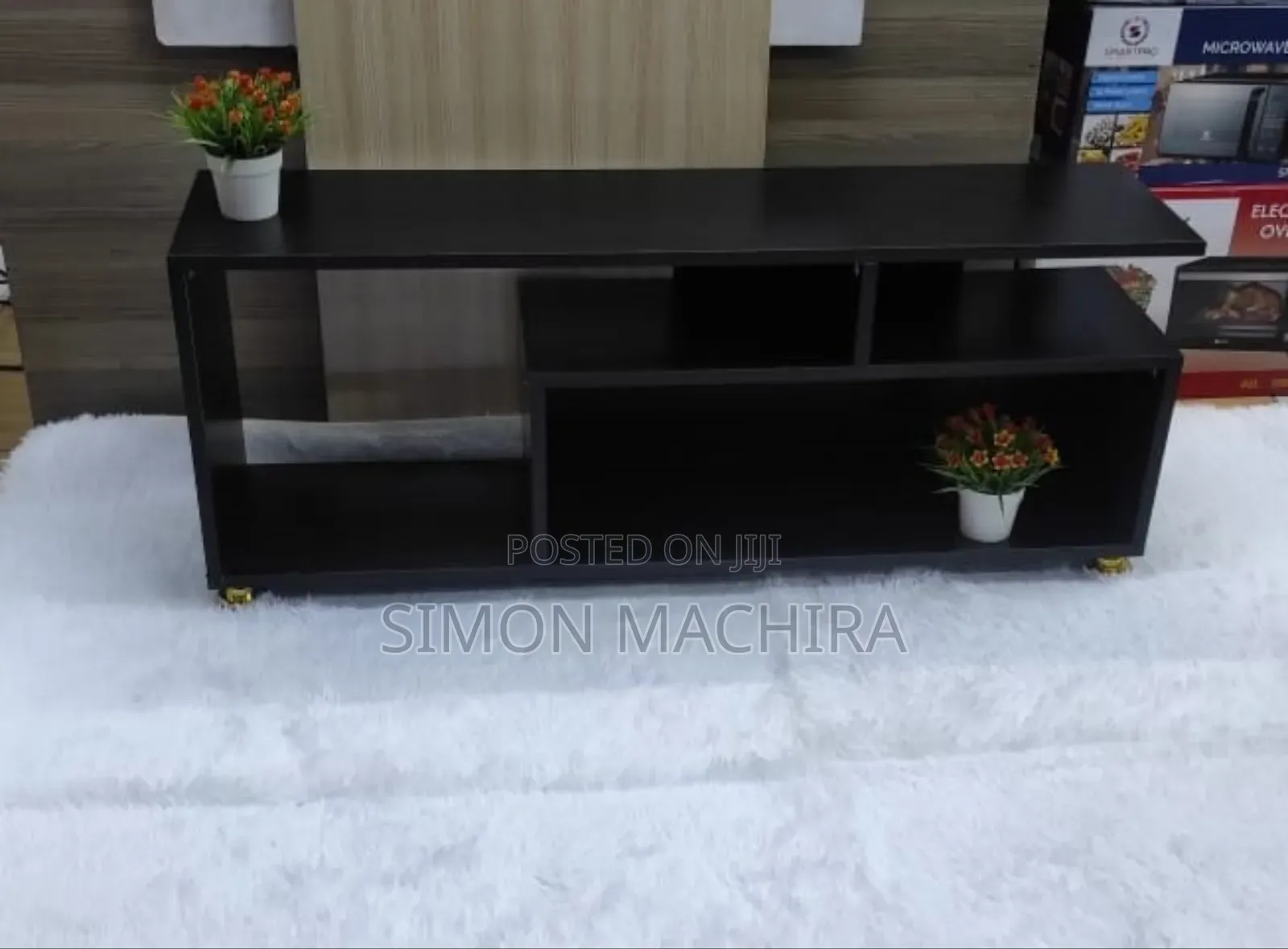 Mexico Black Tv Stand 4ft Long (120cm)