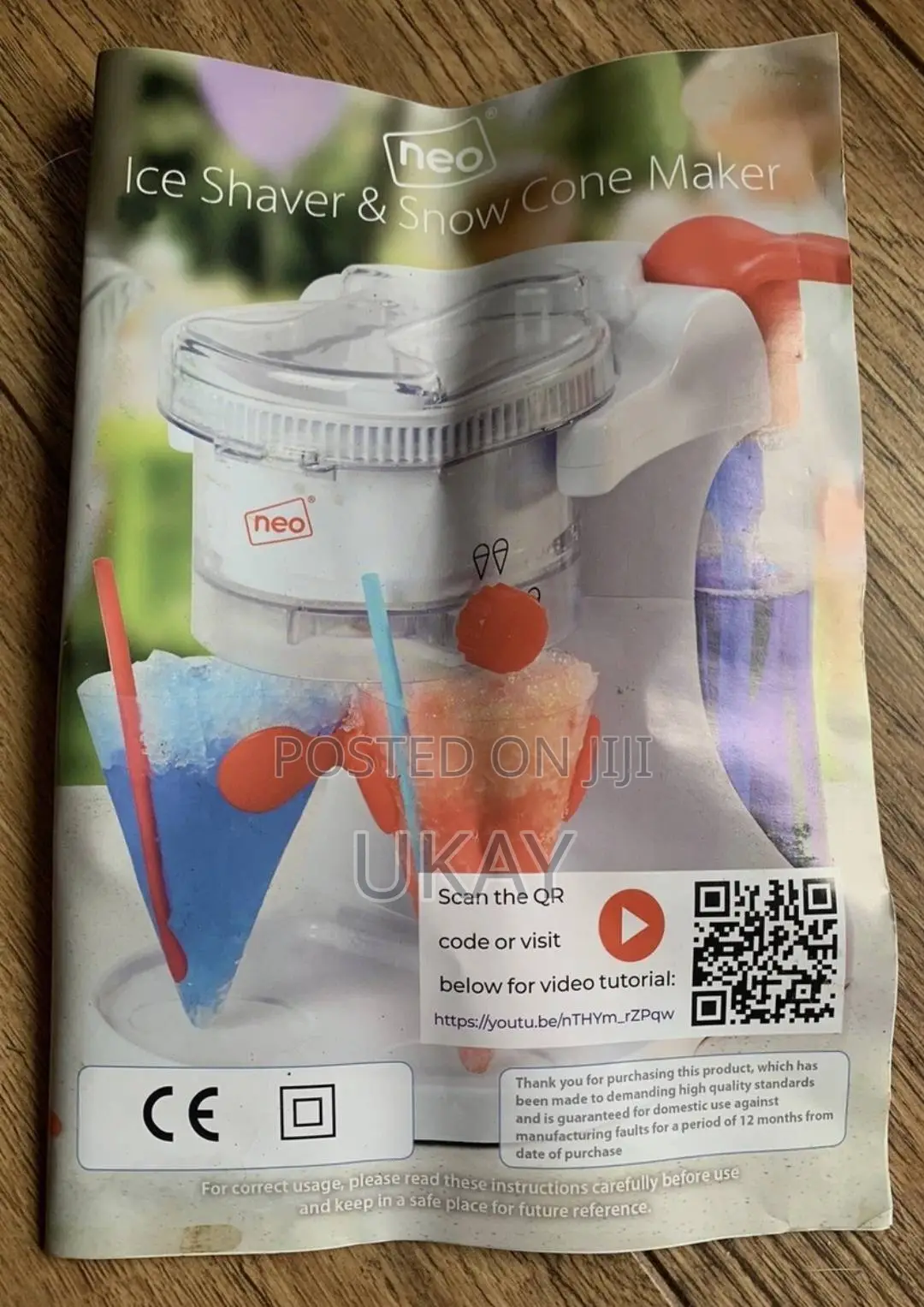 Neo White Ice Shaver Snow Cone