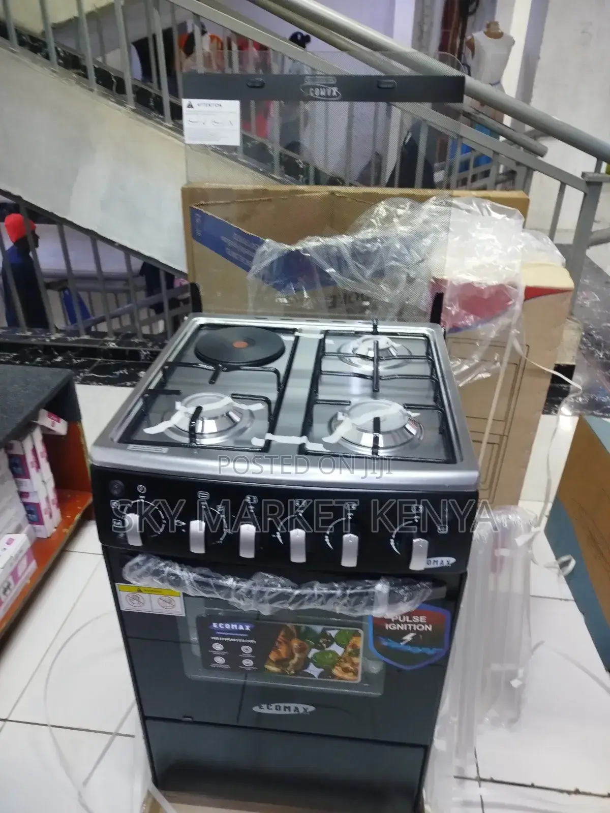 Ecomax Standing Cooker 50×55 Cm With Free Accessories Inside