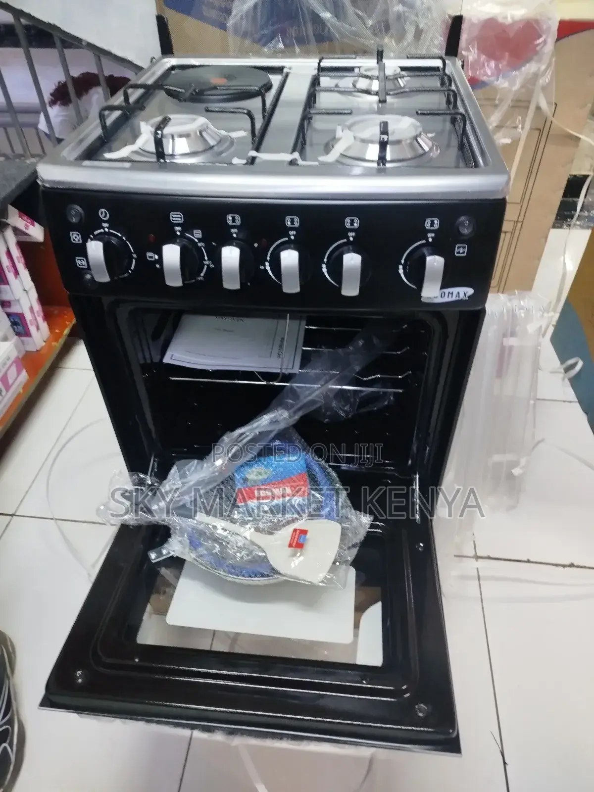 Ecomax Standing Cooker 50×55 Cm With Free Accessories Inside