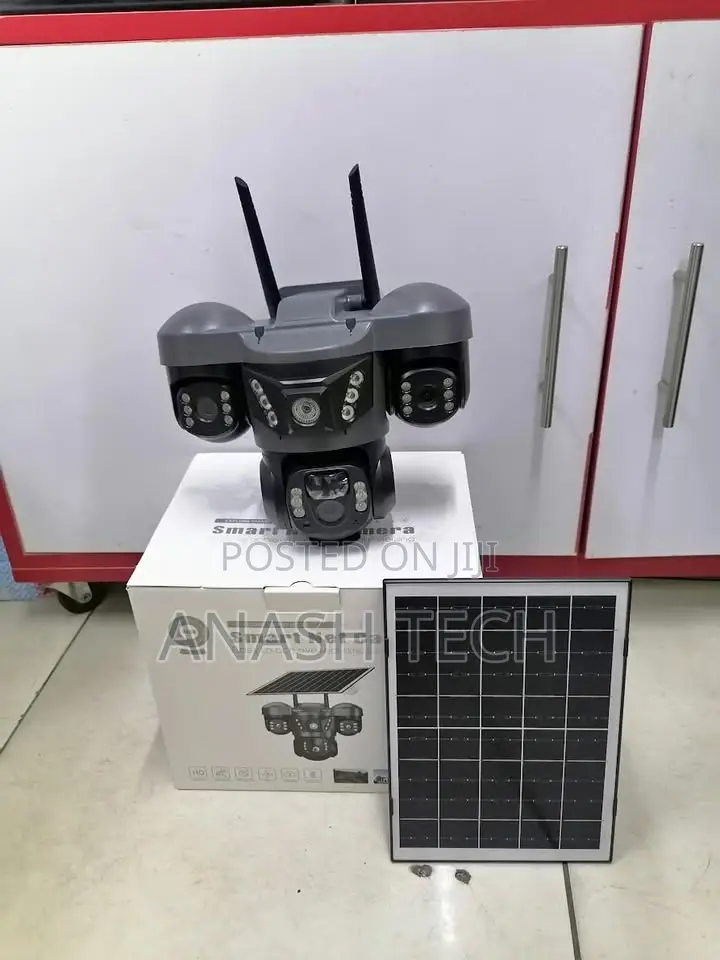 Powerfull Tripple Lens Solar PTZ CCTV 4g Solar Energy Camera