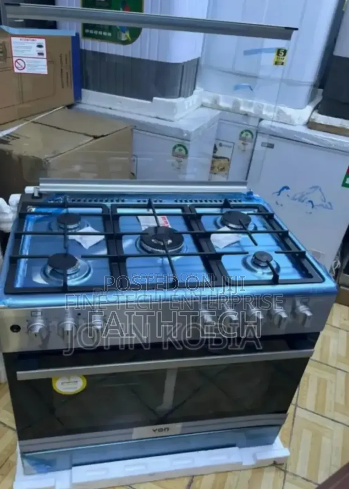 60*90 Von Vcf965031nsk Freestanding Cooker – 5 Gas Burners
