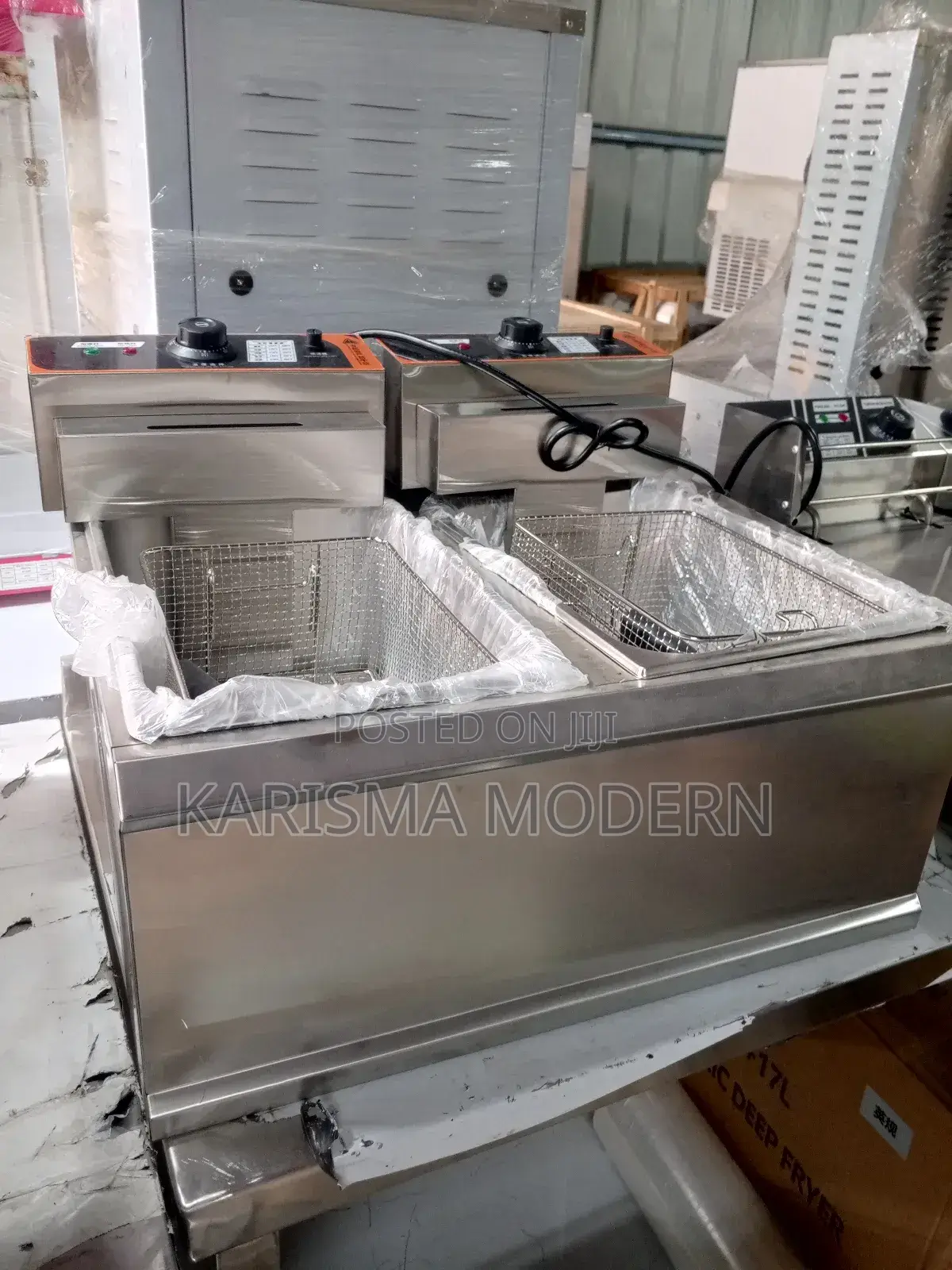 Two Tanks Chips Fryers 17 By 17 Litres