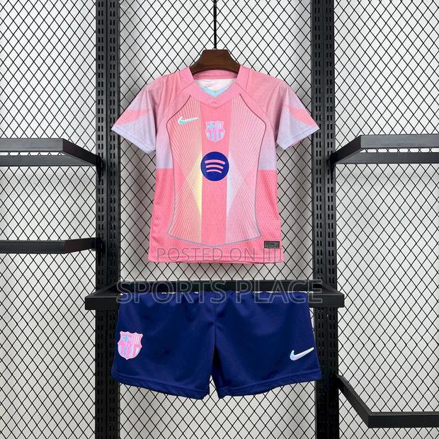 New Pink Barcelona Jersey for Kids 25/26