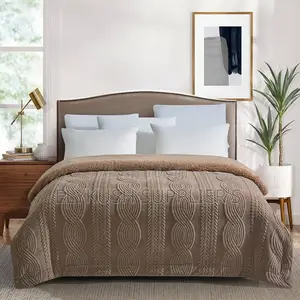Sherpa Throw Blanket Size 200 * 230 Cm