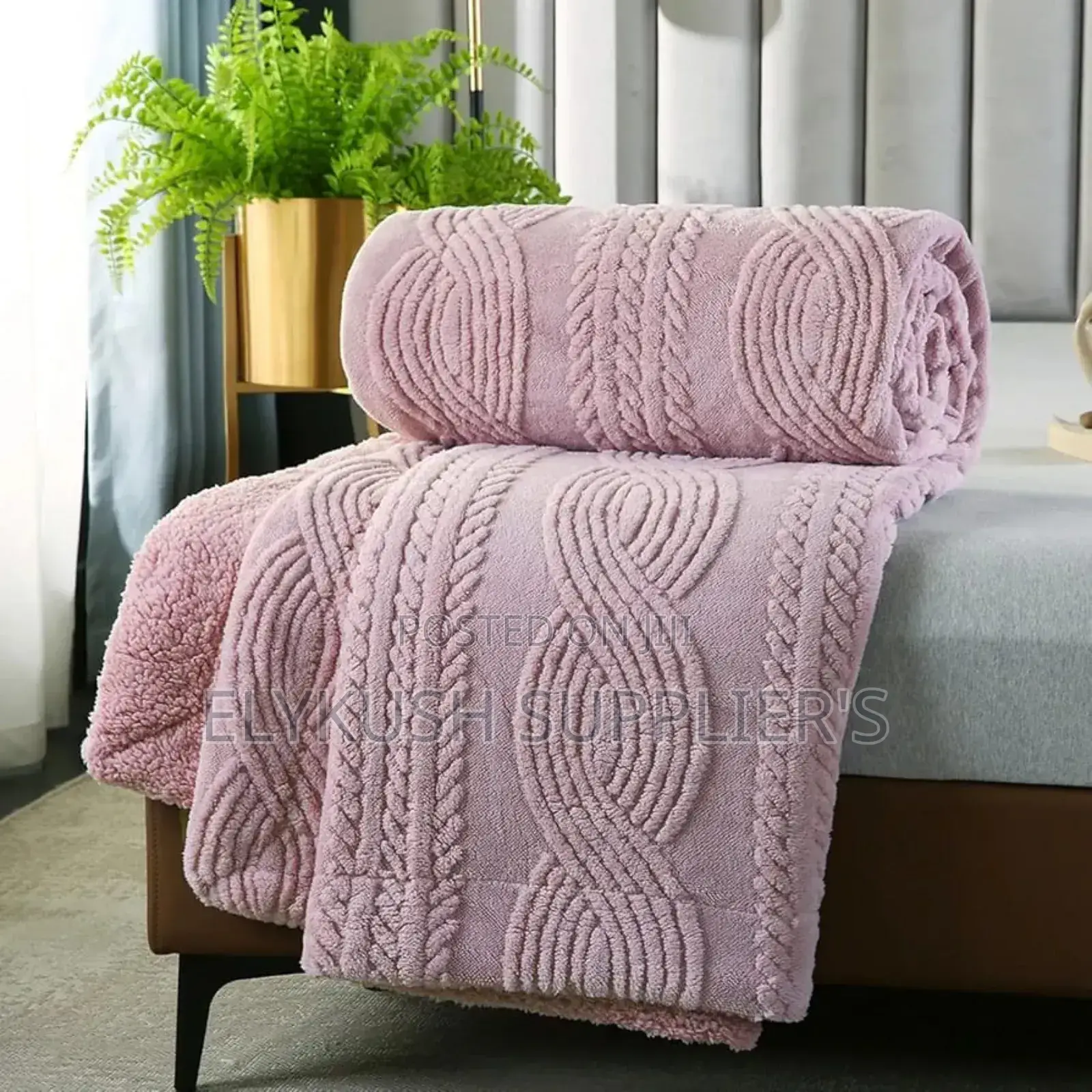 Sherpa Throw Blanket Size 200 * 230 Cm