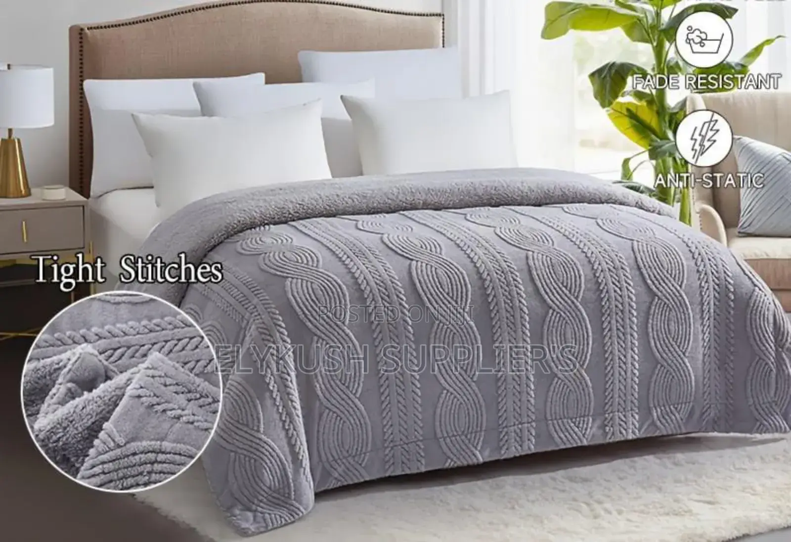 Sherpa Throw Blanket Size 200 * 230 Cm