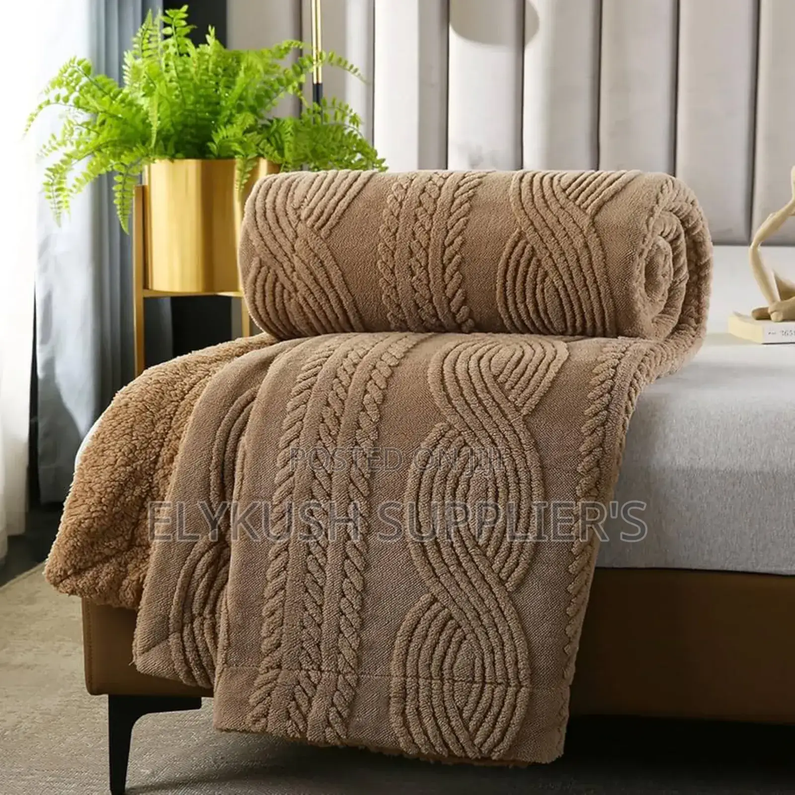 Sherpa Throw Blanket Size 200 * 230 Cm