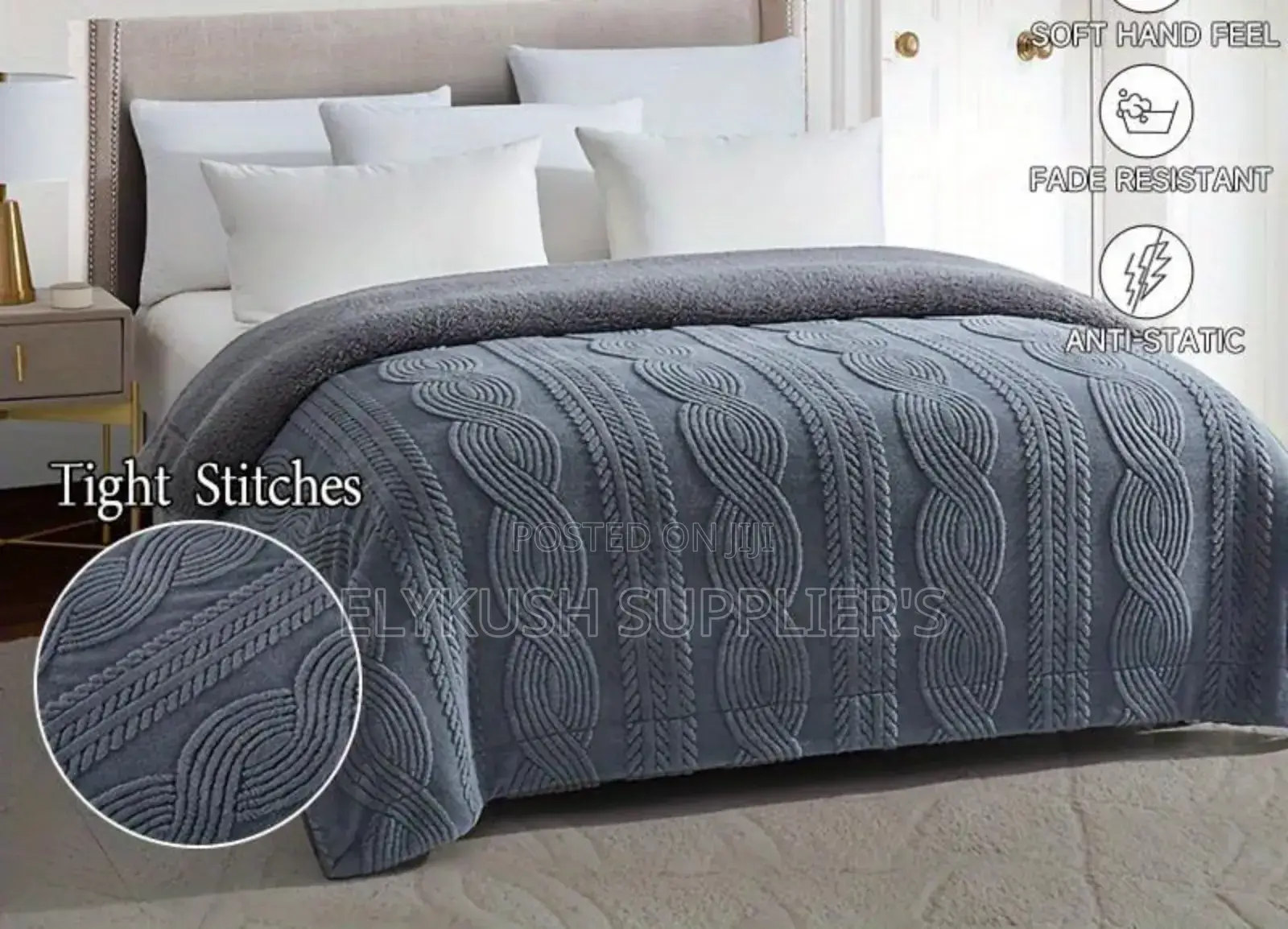 Sherpa Throw Blanket Size 200 * 230 Cm
