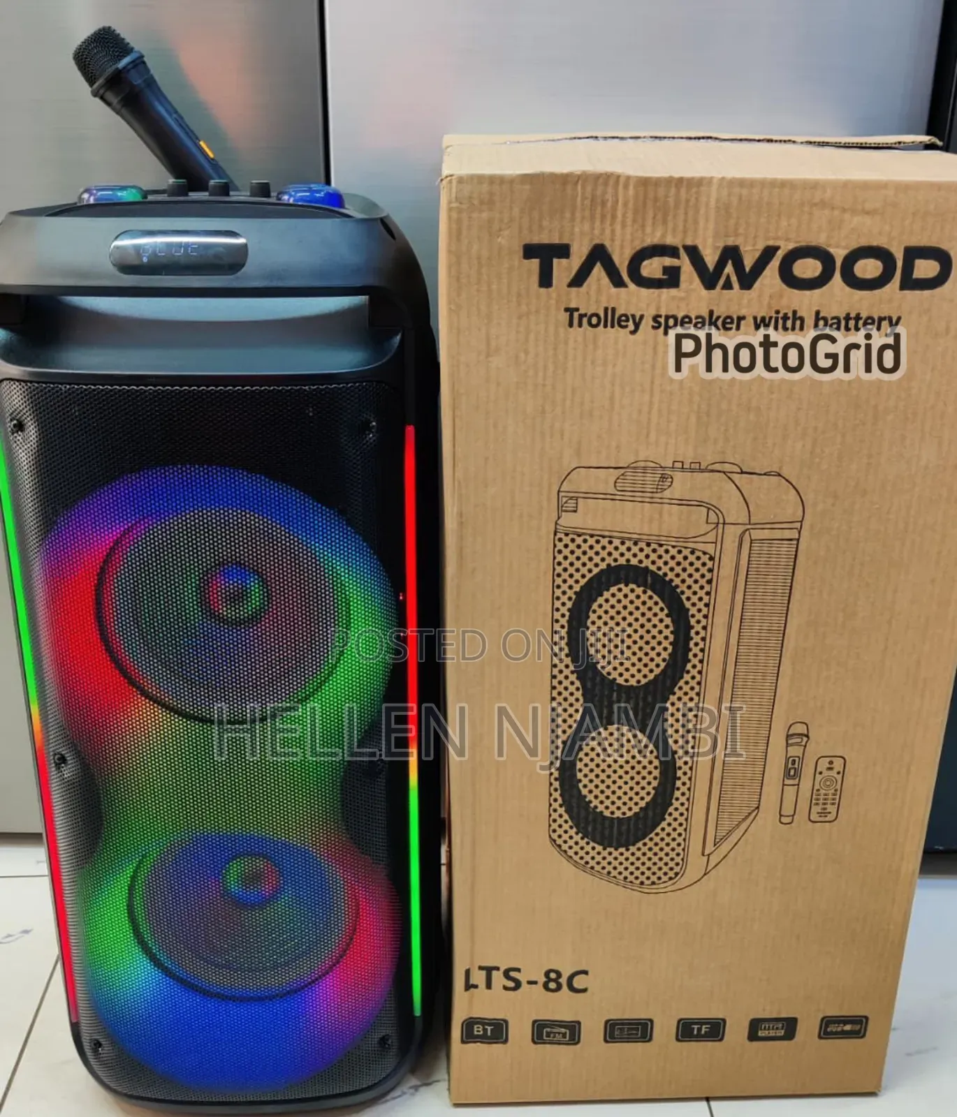 Tagwood Rechargeable Party Box With Microphone Remote Model: LTS 8c