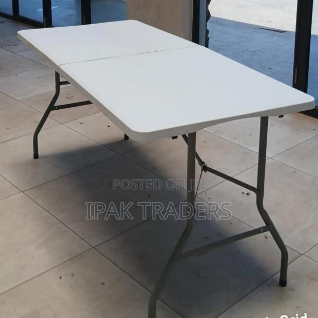 Folding Table 6ft Portable Heavy Duty Plastic Fold-in-Half Utility - main view