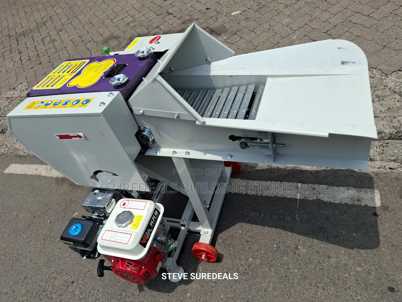 600kg/Hr High Speed Chaff Cutter With 7.5hp Gasoline Engine