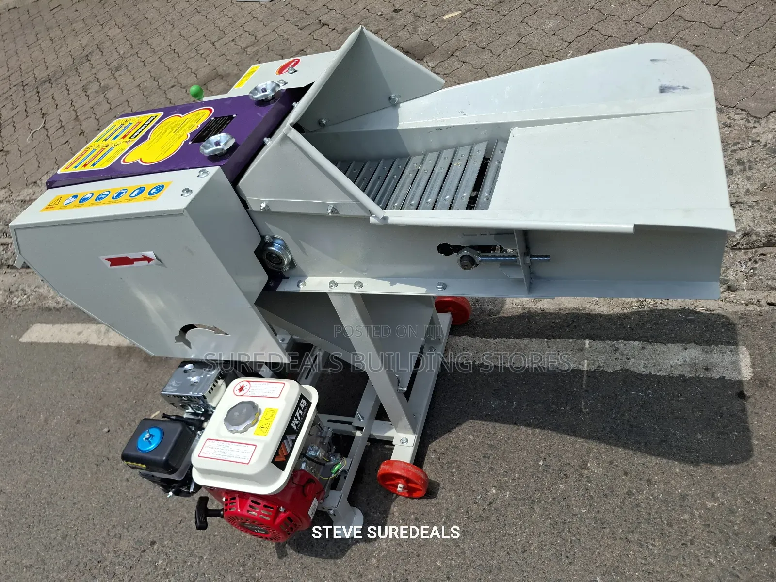 600kg/Hr High Speed Chaff Cutter With 7.5hp Gasoline Engine