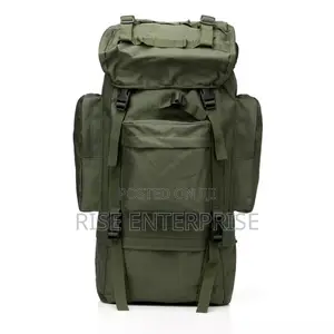 Army Green 70l Tactical Waterproof Rucksack With Metallic Frame