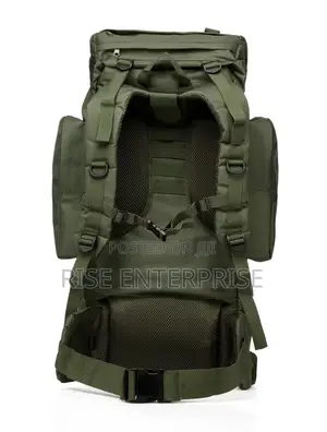 Army Green 70l Tactical Waterproof Rucksack With Metallic Frame