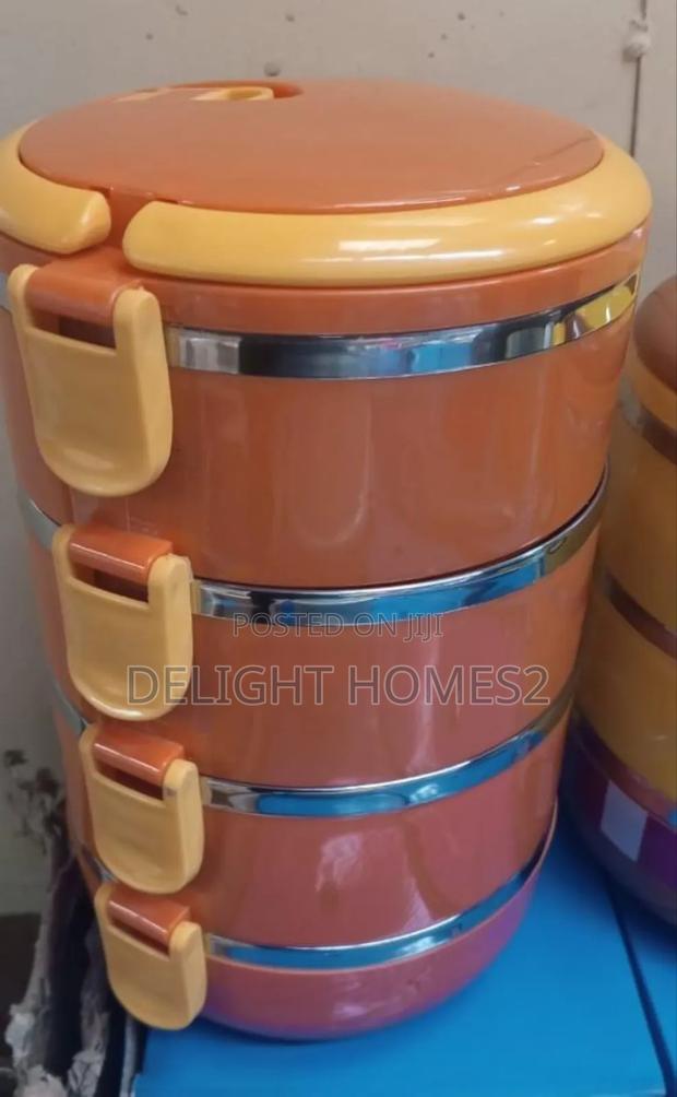 4 Layer Stainless Thermal Steel Lunchbox _Dav - main view