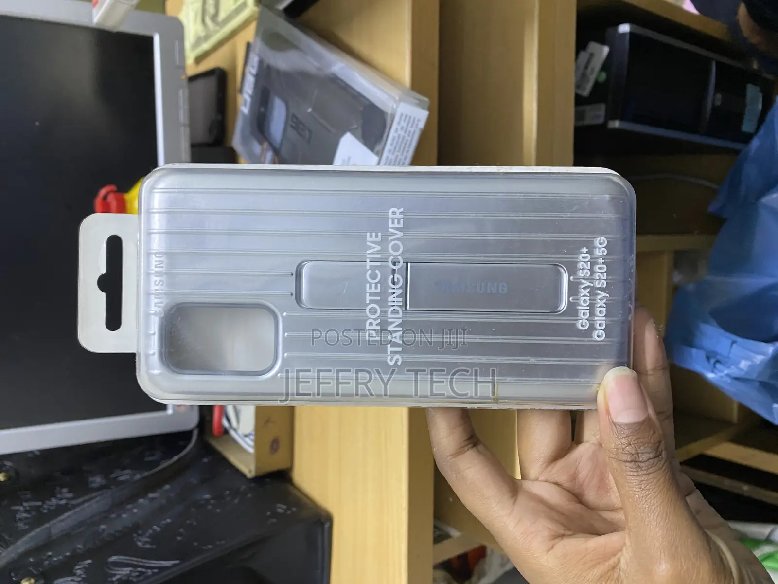 Mwoko Samsung Galaxy S20+ 5g Protective Standing Cover - Silver