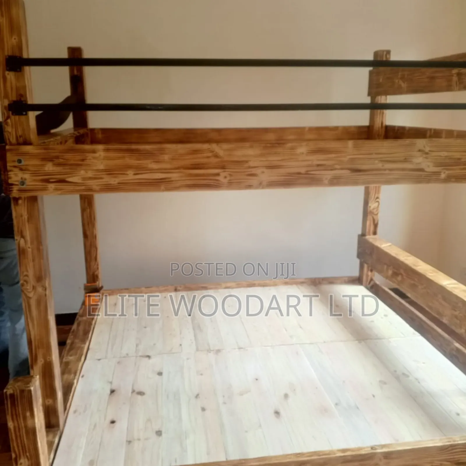 Rustic Adult Bunk Bed 5x6 Below and 4x6 Above