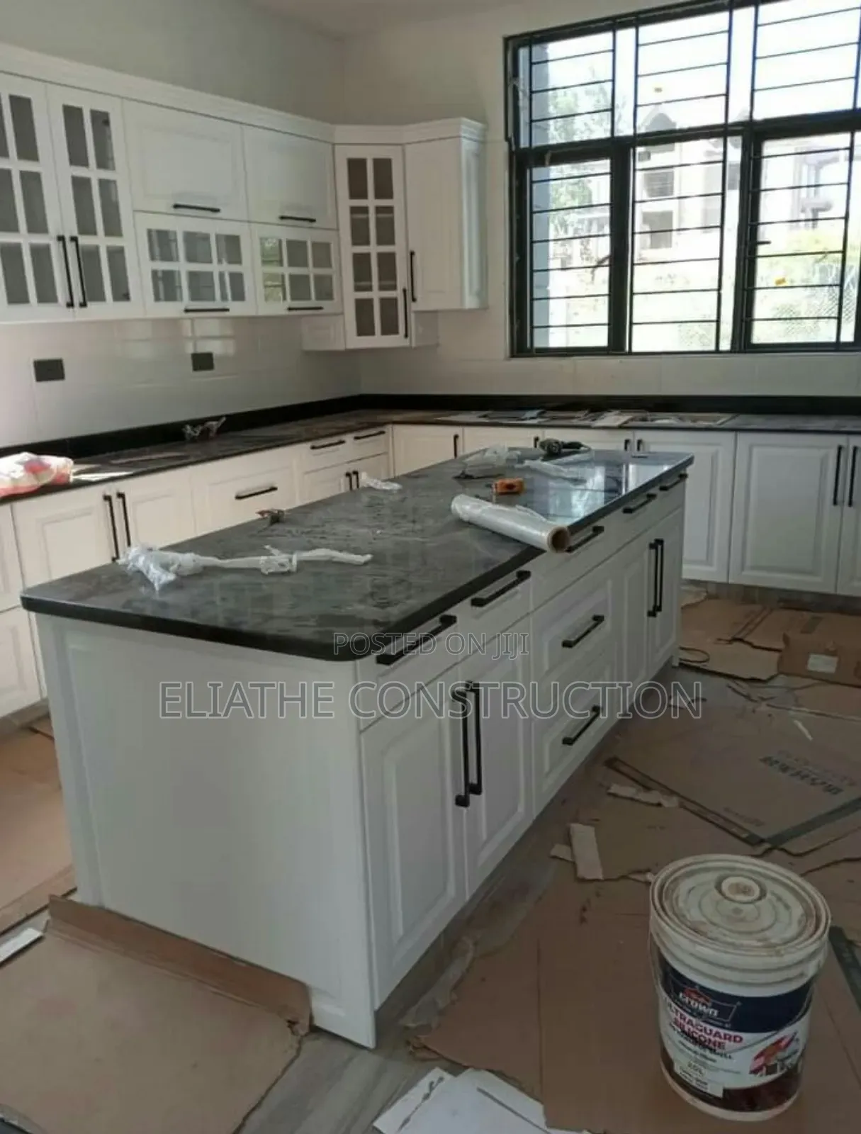 Gybsum Works, Flooring, Doors, Paint Works, Kitchen Cabinets and Etc.