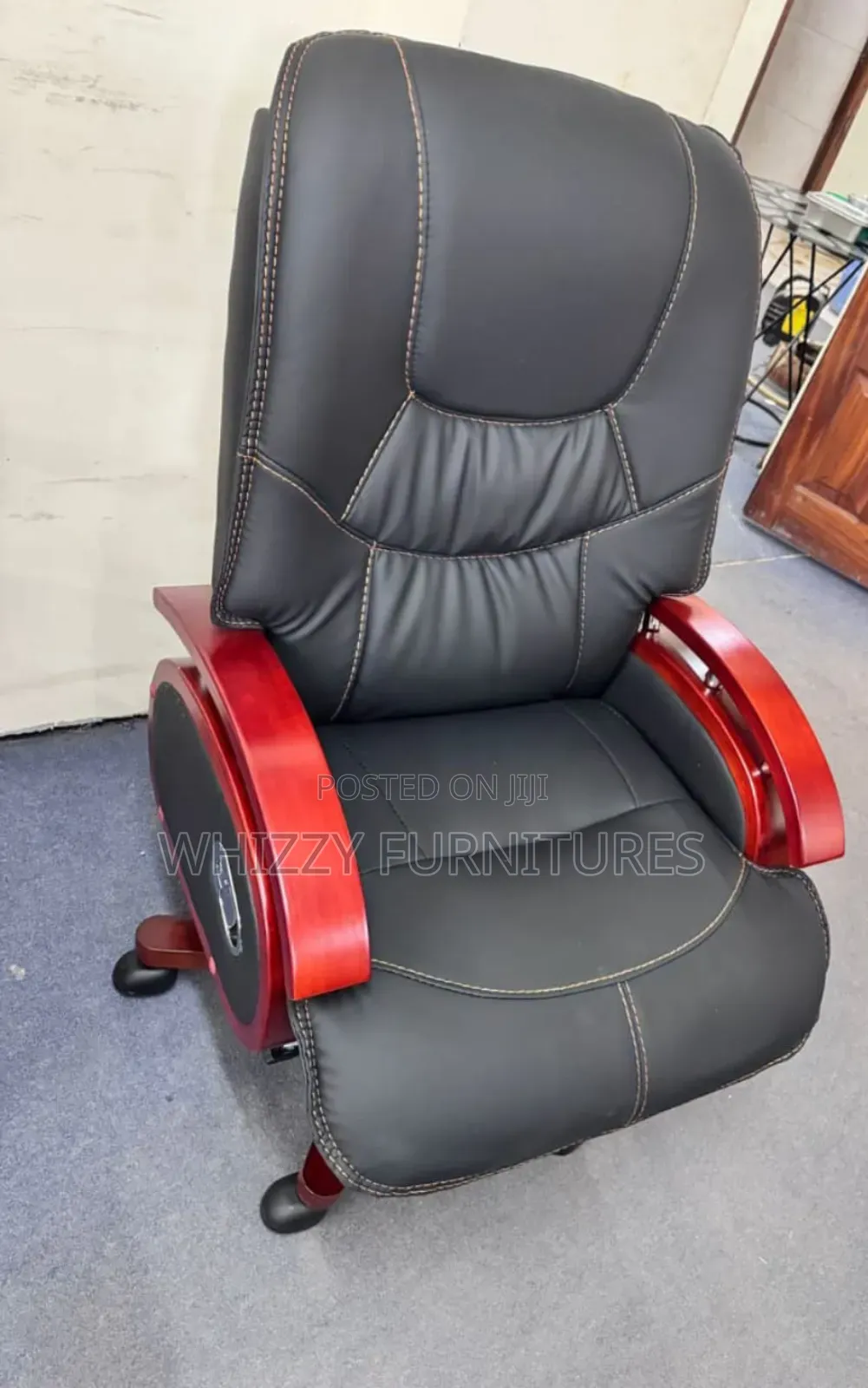 Black Leather Executive Office Chair