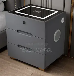 Home Cabinet; Electric Nightstand for Home Bedroom With MDF Frame