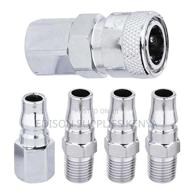 Air Compressor Quick Couplers And Plugs Set Nitto Type 5 Pcs Emtop - thumbnail 2