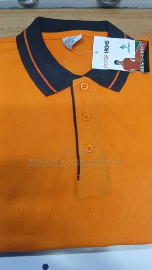 Branded Orange Black Polo Shirts