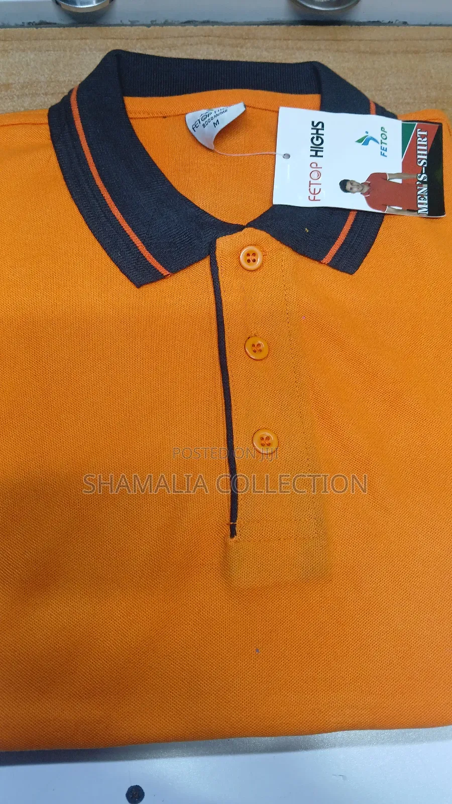 Branded Orange Black Polo Shirts