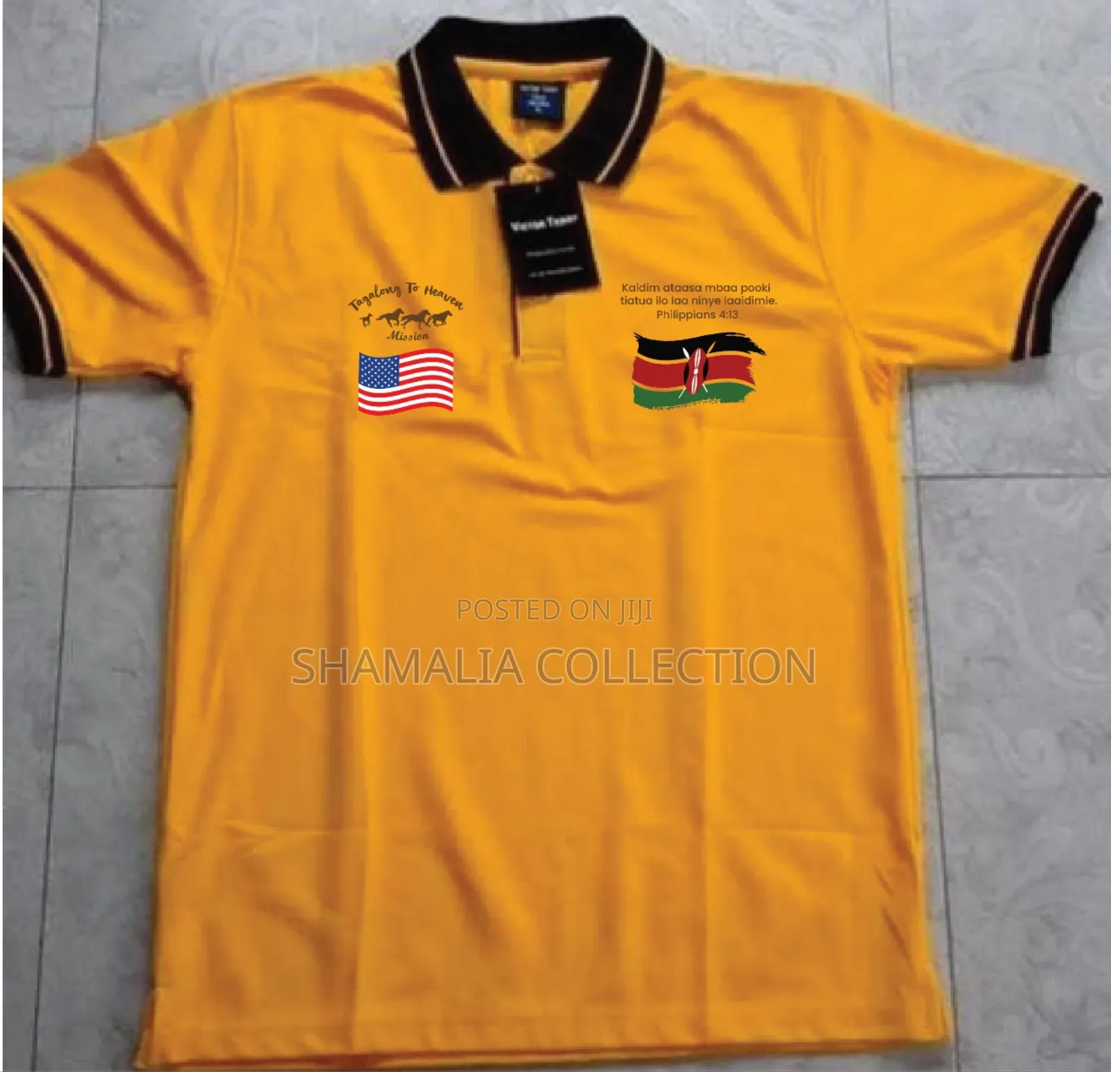Branded Orange Black Polo Shirts