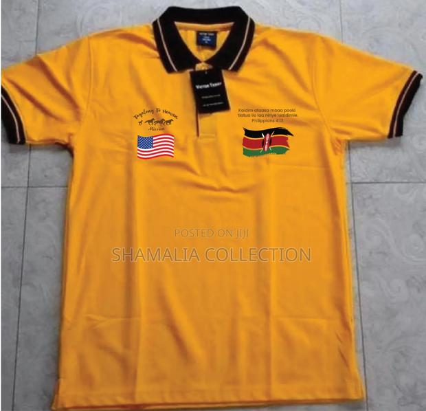 Branded Orange Black Polo Shirts - main view