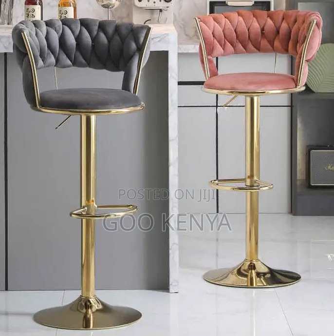 Home Counter Stool; Round Pedestal Base Stool With Adjustable Height