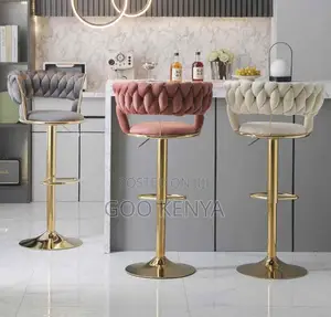 Home Counter Stool; Round Pedestal Base Stool With Adjustable Height