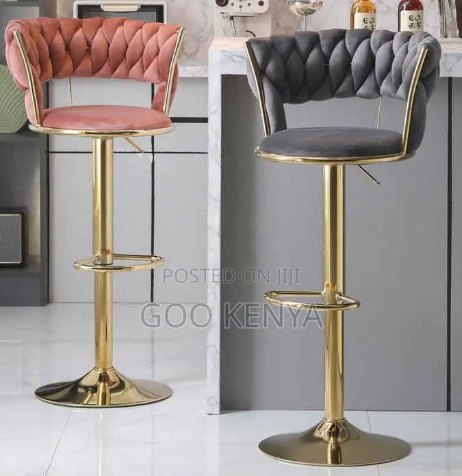 Home Counter Stool; Round Pedestal Base Stool With Adjustable Height