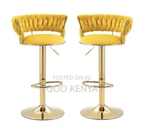 Home Counter Stool; Round Pedestal Base Stool With Adjustable Height