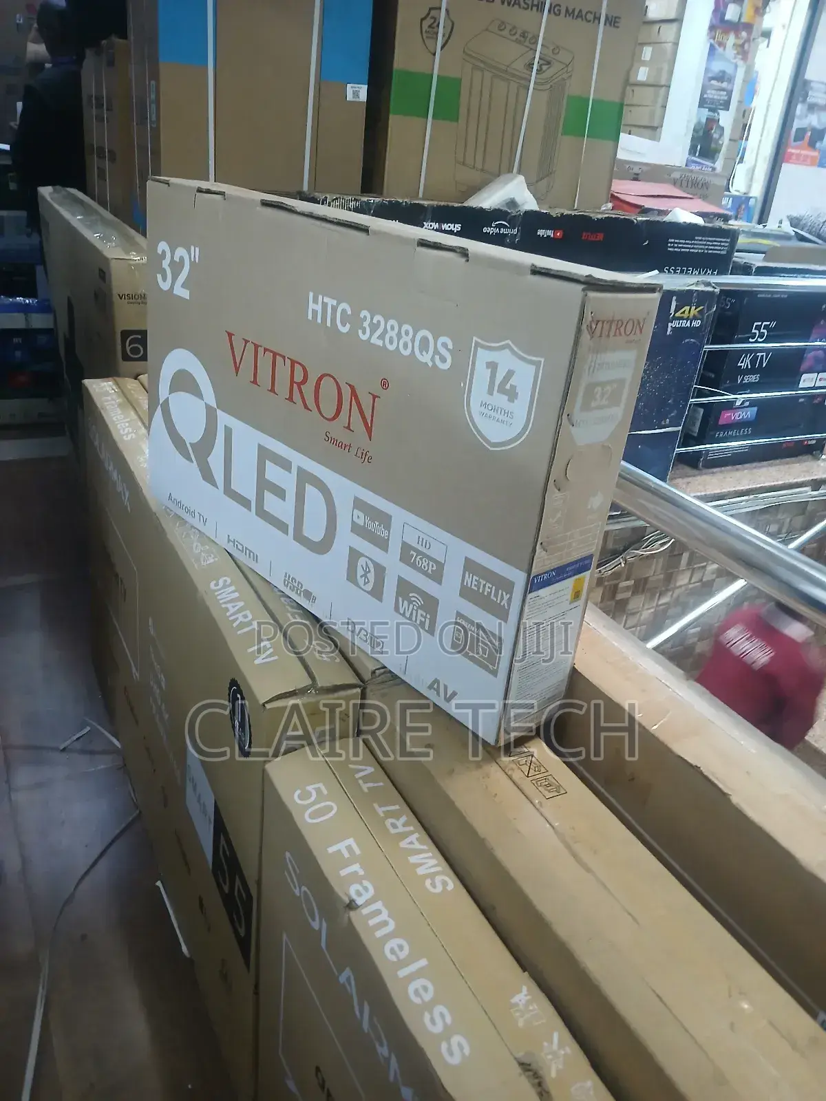 Vitron 32"Inch Frameless Blueooth Enabled Smart Android Tv Qled