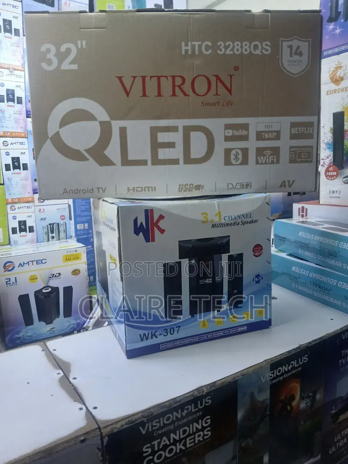 Vitron 32"Inch Frameless Blueooth Enabled Smart Android
