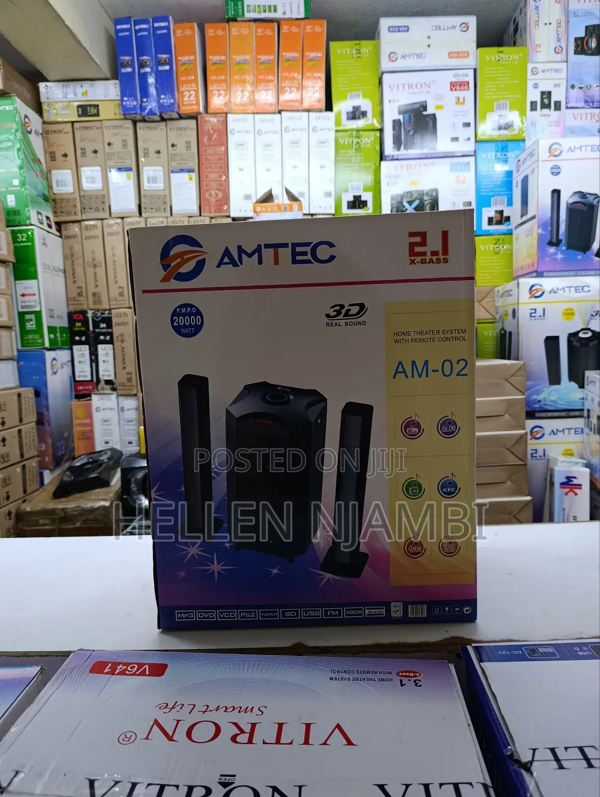 Amtec Am‐002 2.1 Ch Home Theatre Speaker System– Bluetooth, Usb/Sd, Fm