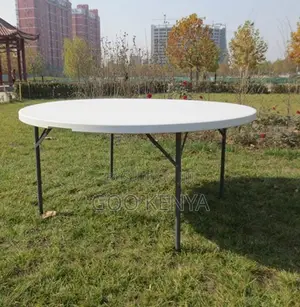Home Table; Heavy-Duty Round Plastic Folding Table 1.5m